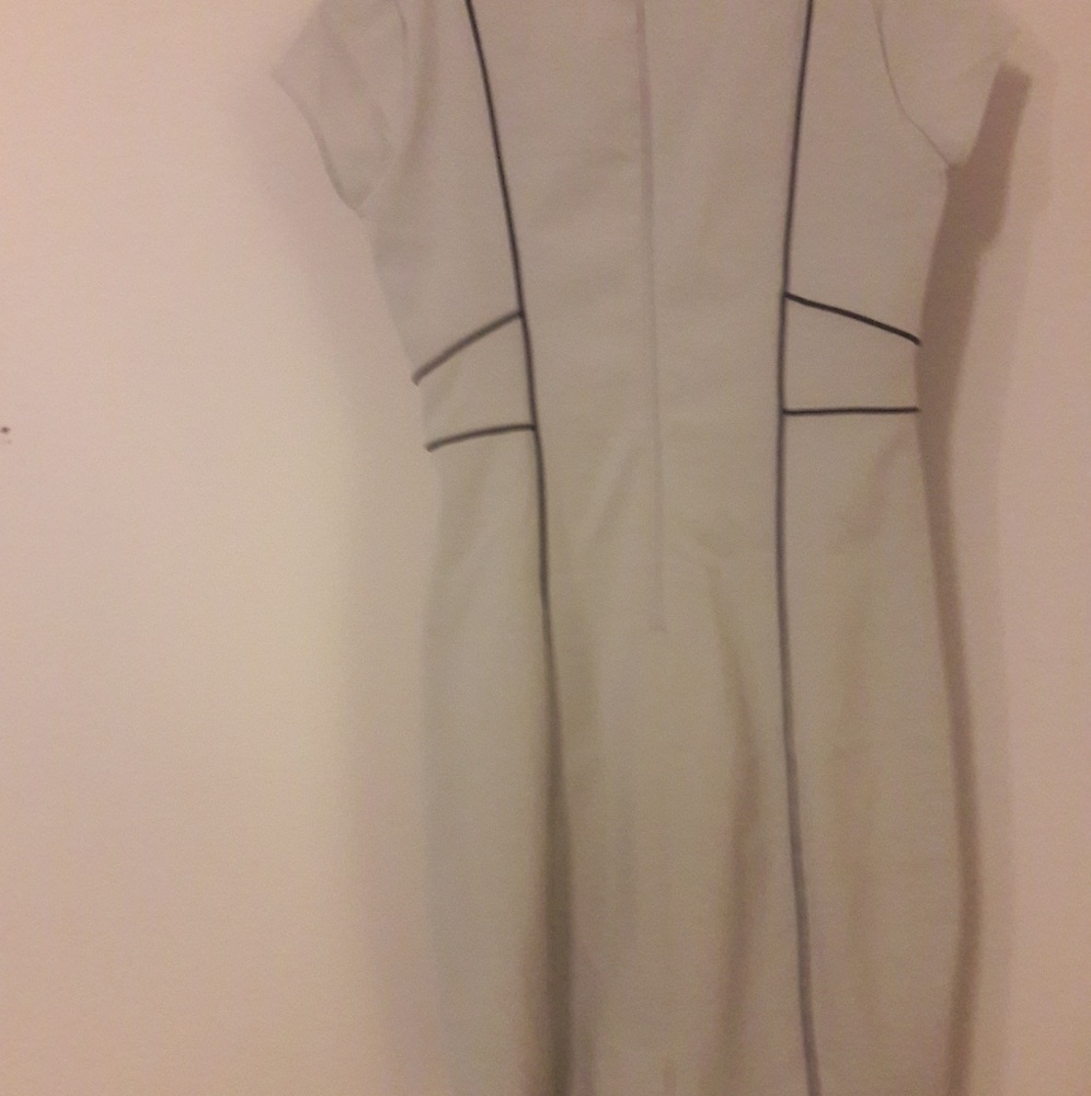 Light grey blue knee length dress